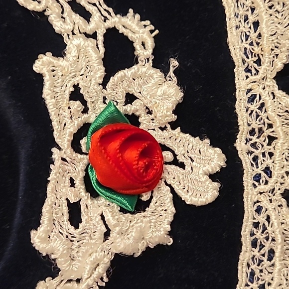 Cutest One Toddler Girls Christmas Holiday Dress dark blue velvet lace LOT G - Picture 13 of 13